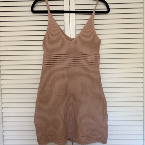 SHEIN Tan Button-Up Knit Dress - Picture 2 of 3